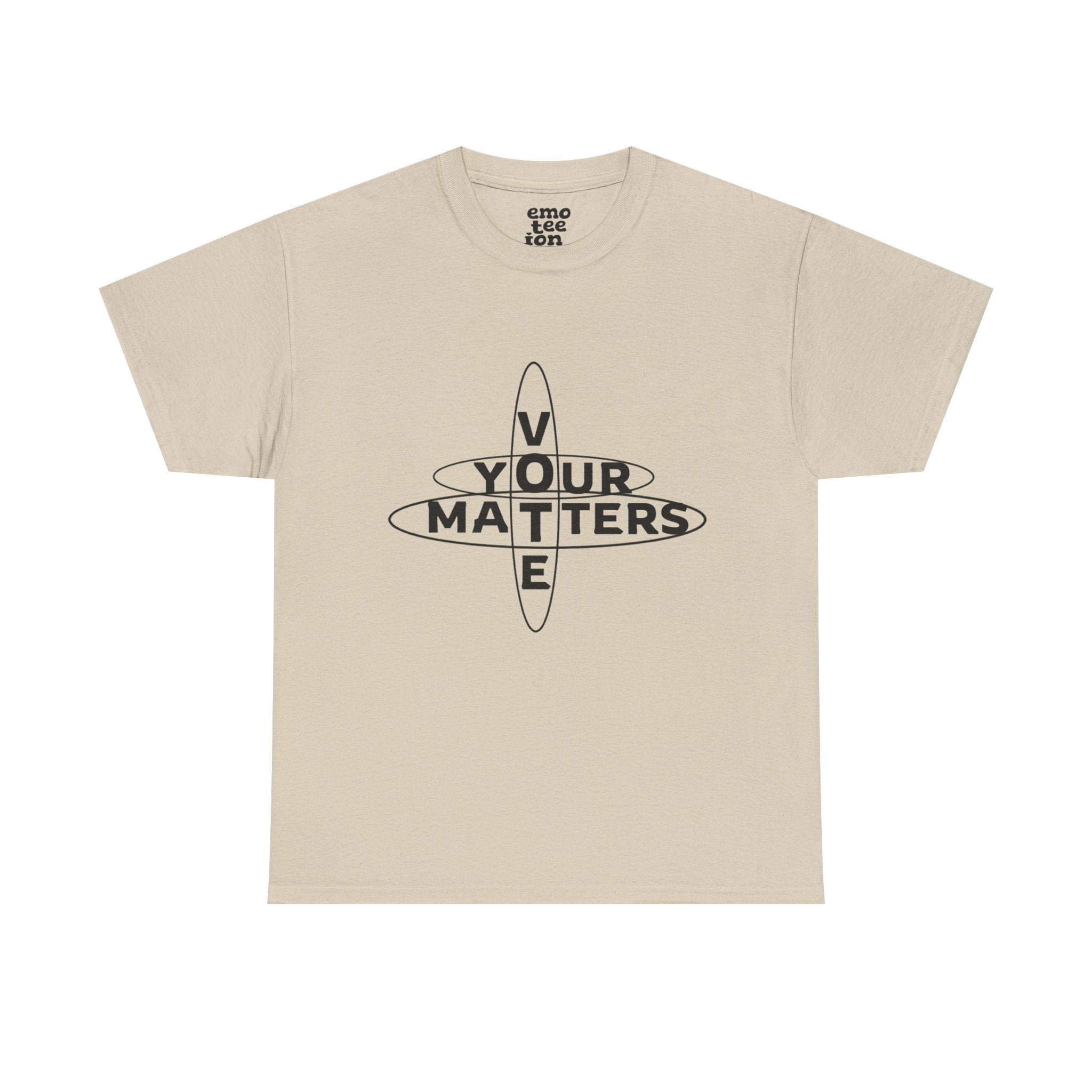 Your VOTE Matters - Word Search Light Front only Unisex Heavy Cotton Tee