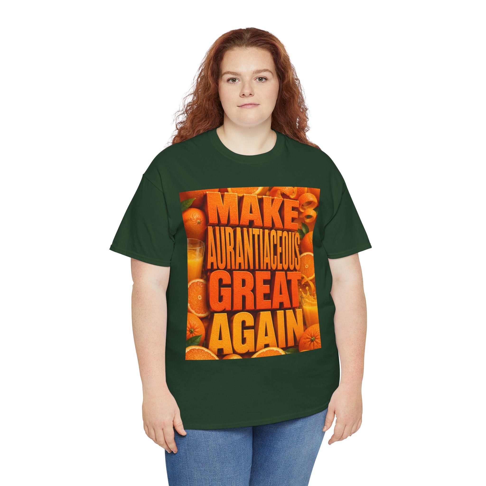 Make Aurantiaceous Great Again - Dark Unisex Heavy Cotton Tee