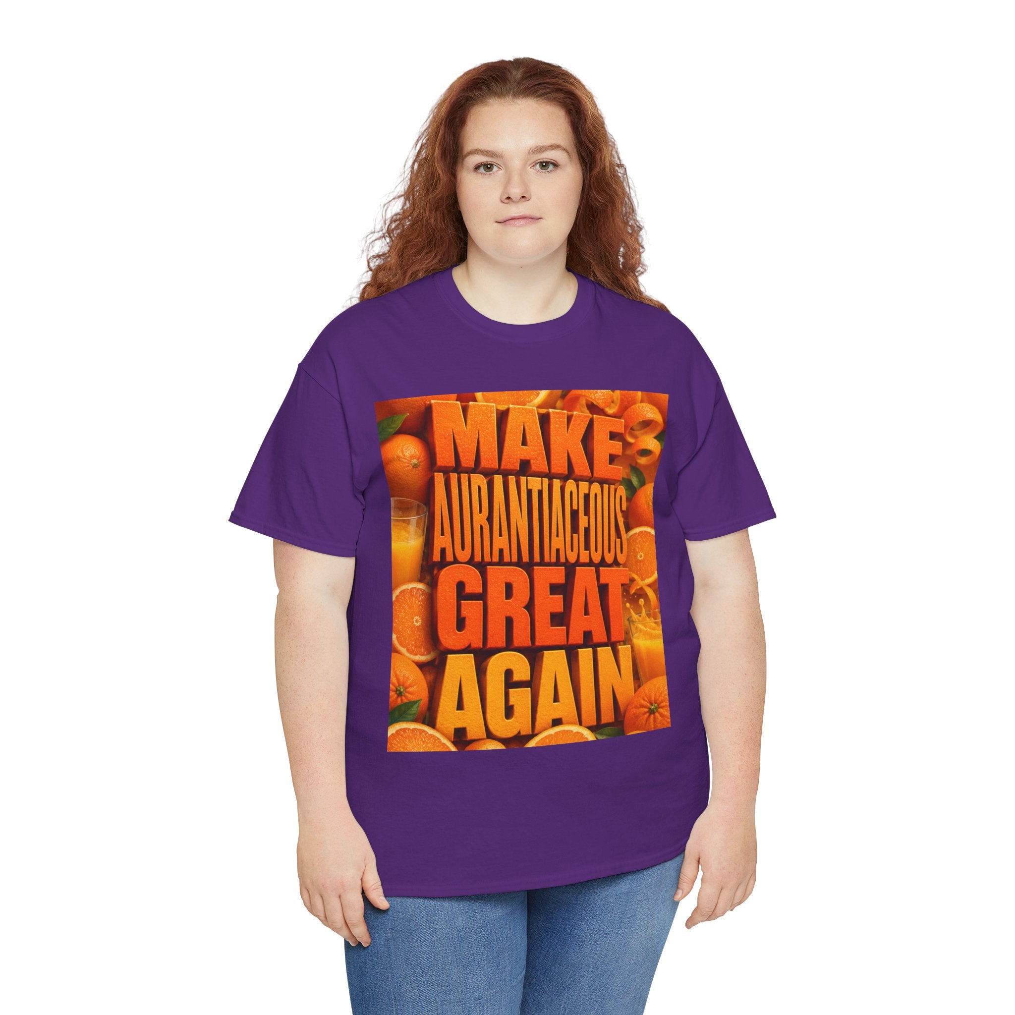 Make Aurantiaceous Great Again - Dark Unisex Heavy Cotton Tee