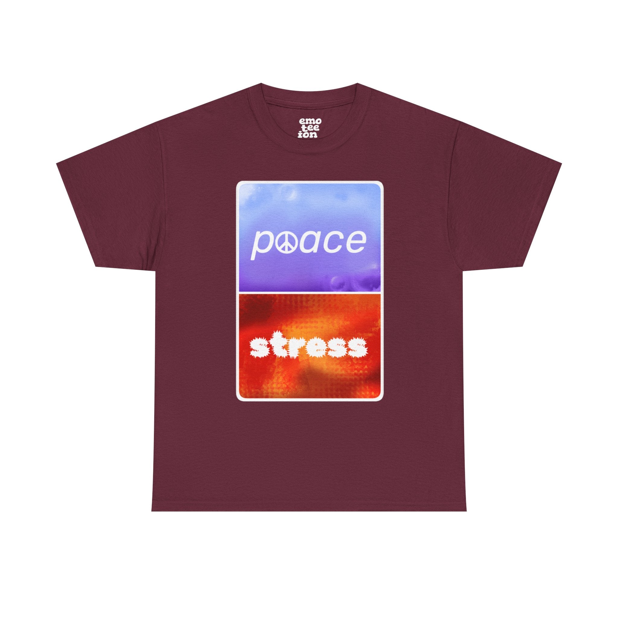 Choose Peace Over Stress - Minimal Dark Unisex Heavy Cotton Tee