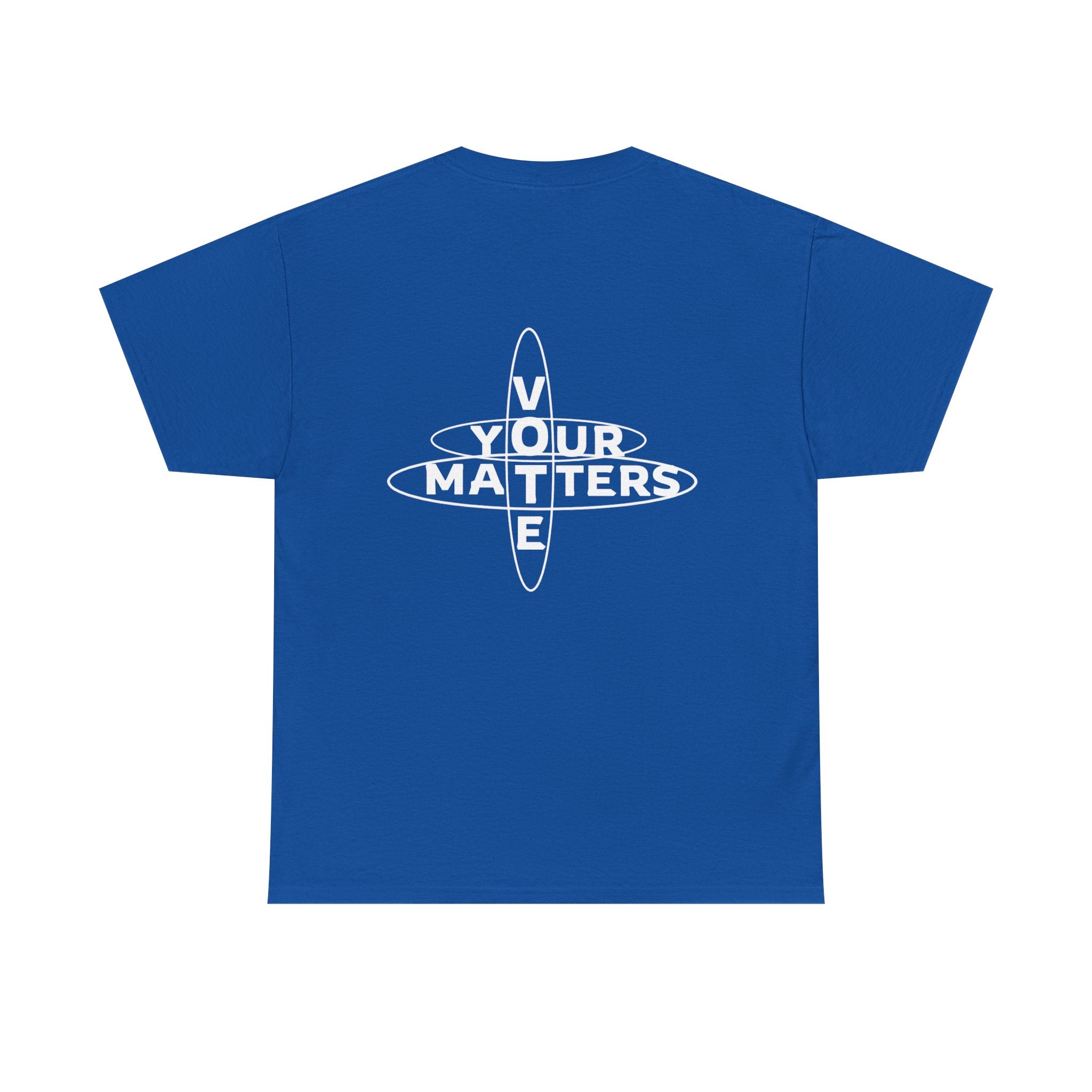 Your VOTE Matters - Dark Word Search Front and Back Unisex Heavy Cotton Tee