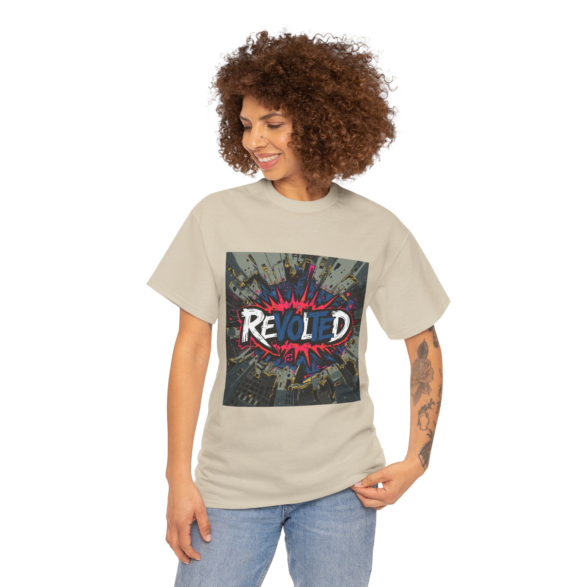 Revolted, VOTE - Cityscape Light Unisex Heavy Cotton Tee