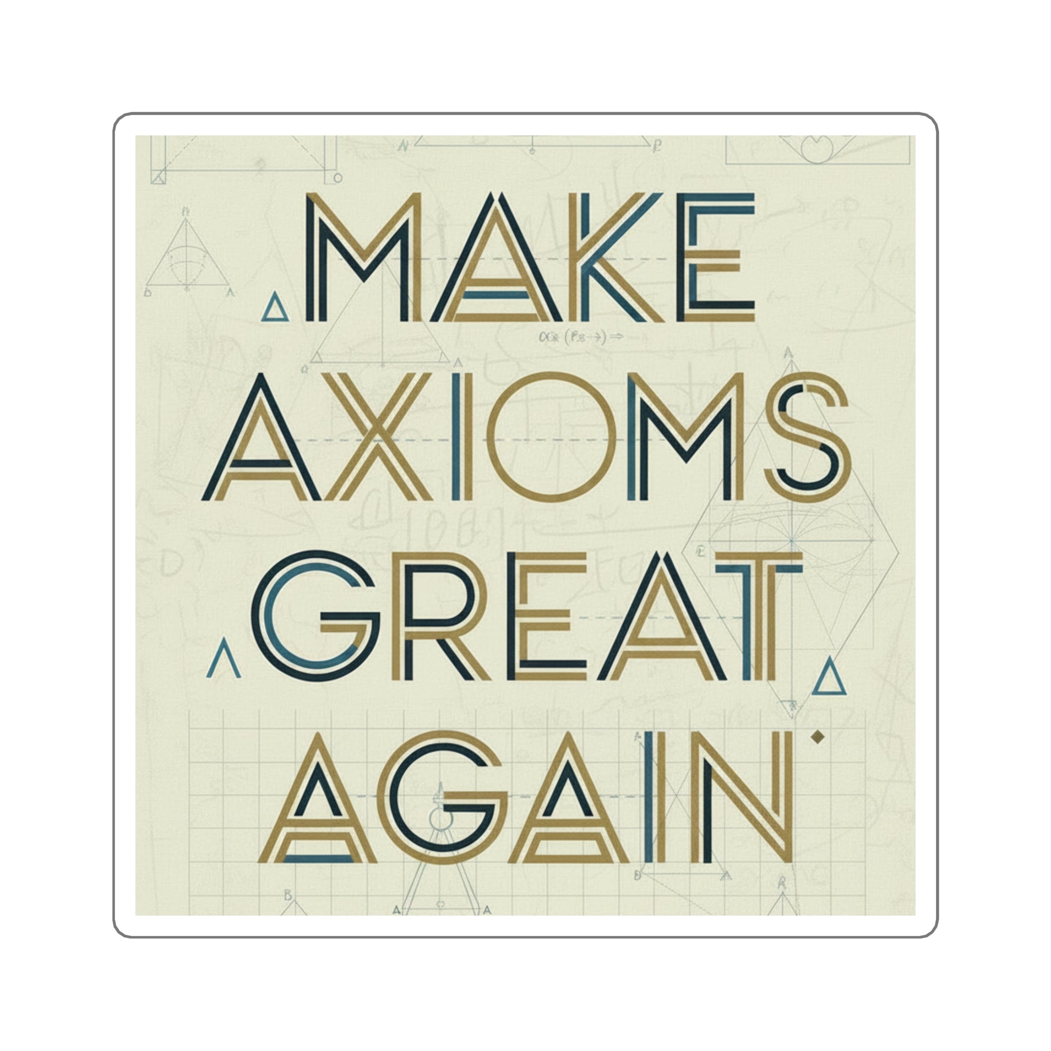 Make Axiom Great Again - Light Square Stickers
