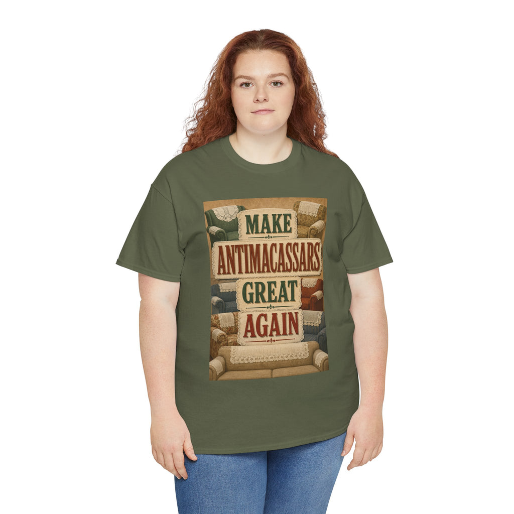 Make Antimacassars Great Again - Dark Unisex Heavy Cotton Tee