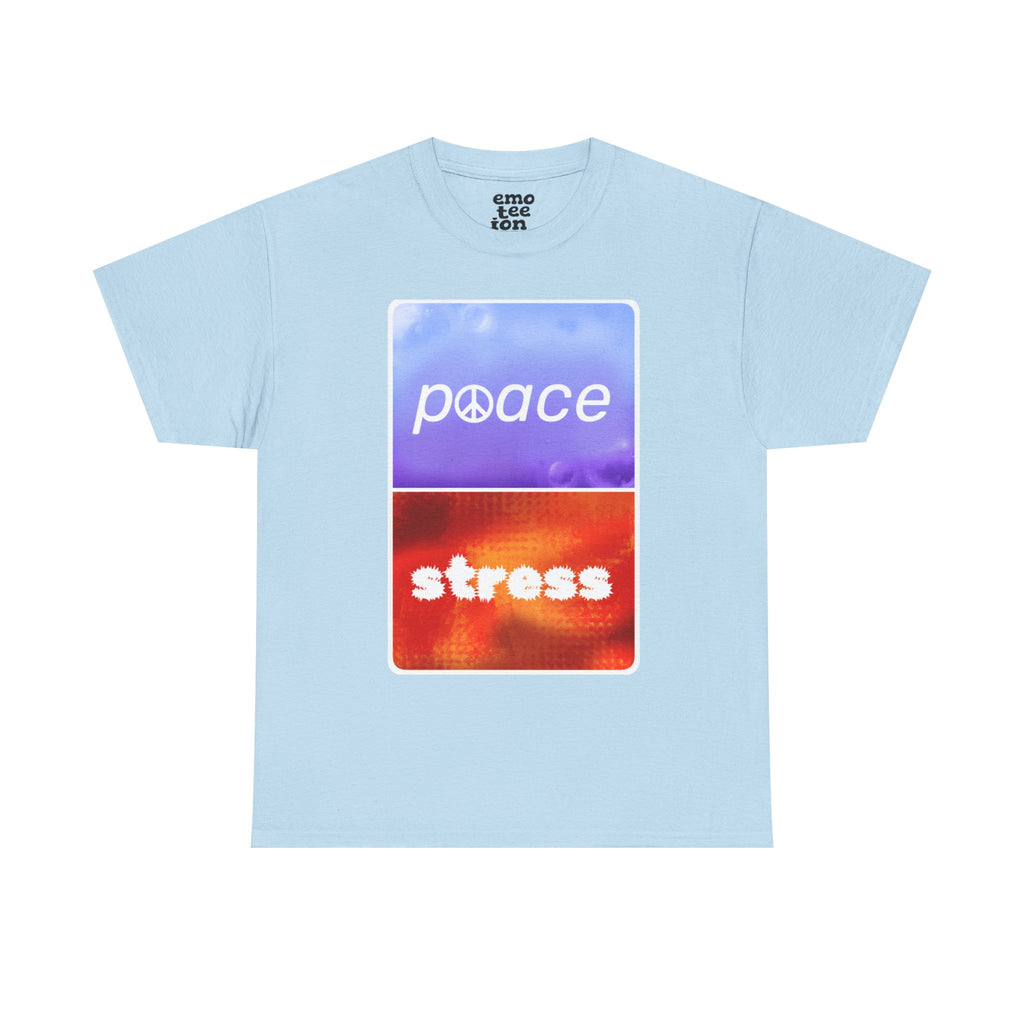 Choose Peace Over Stress - Minimal Light Unisex Heavy Cotton Tee