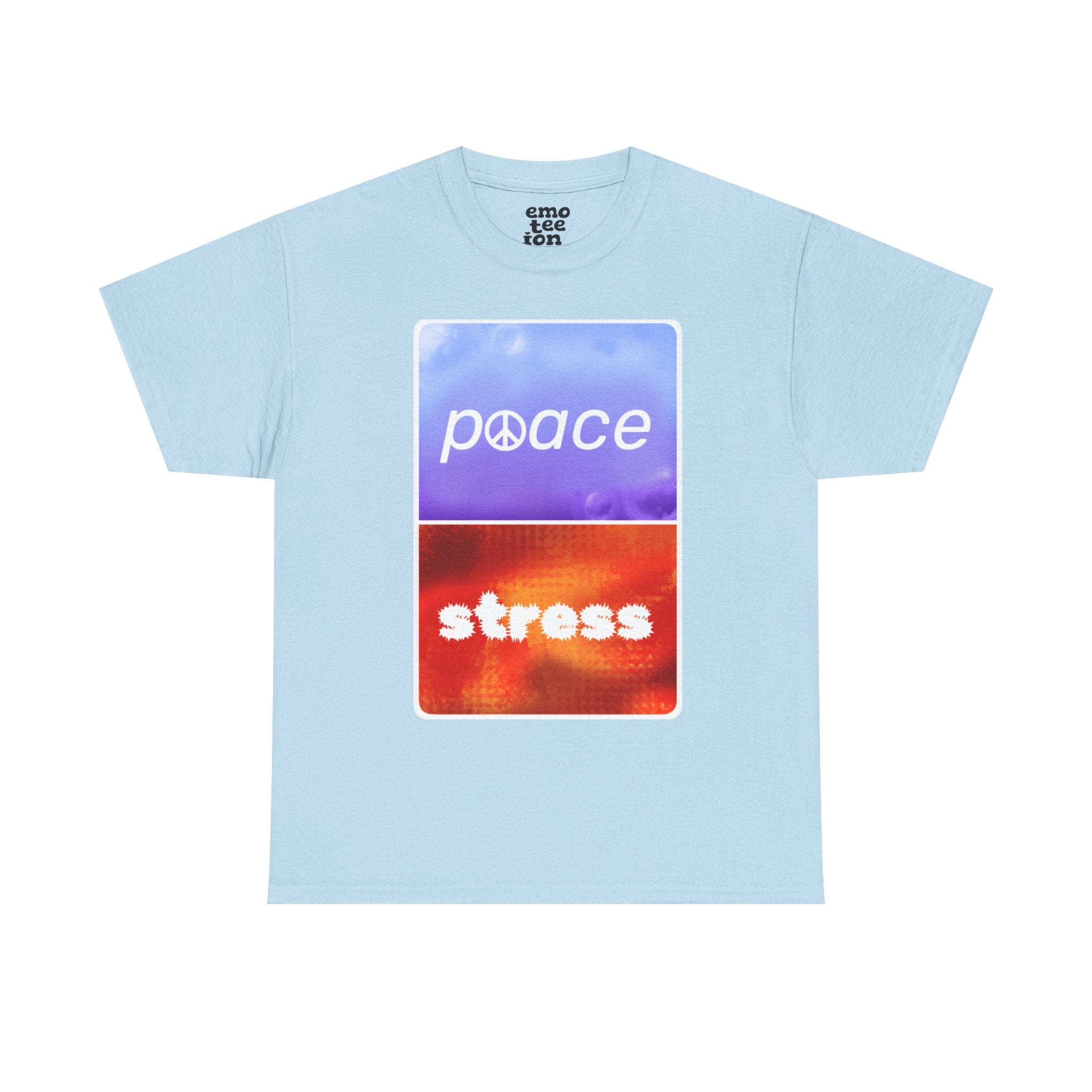 Choose Peace Over Stress - Minimal Light Unisex Heavy Cotton Tee