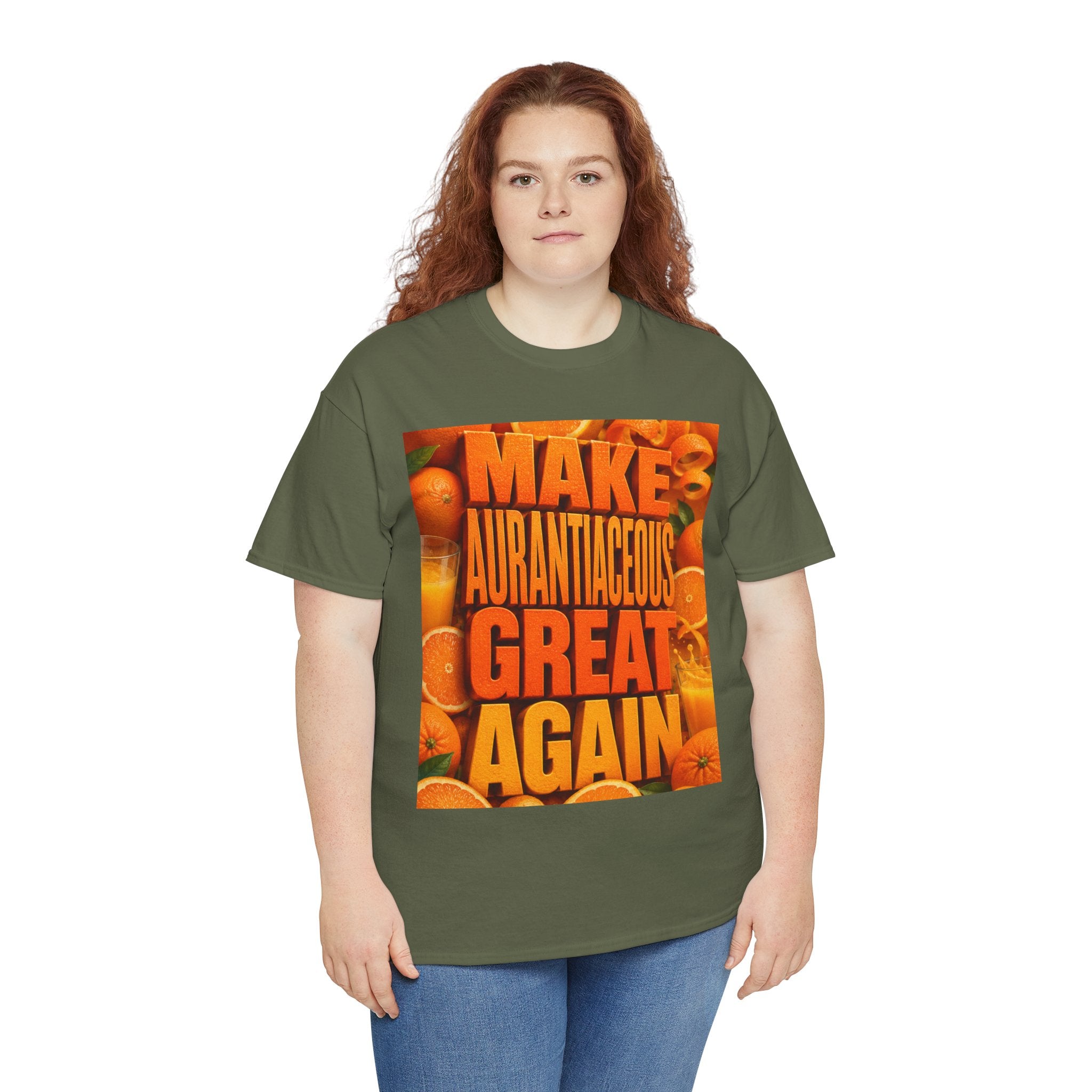 Make Aurantiaceous Great Again - Dark Unisex Heavy Cotton Tee