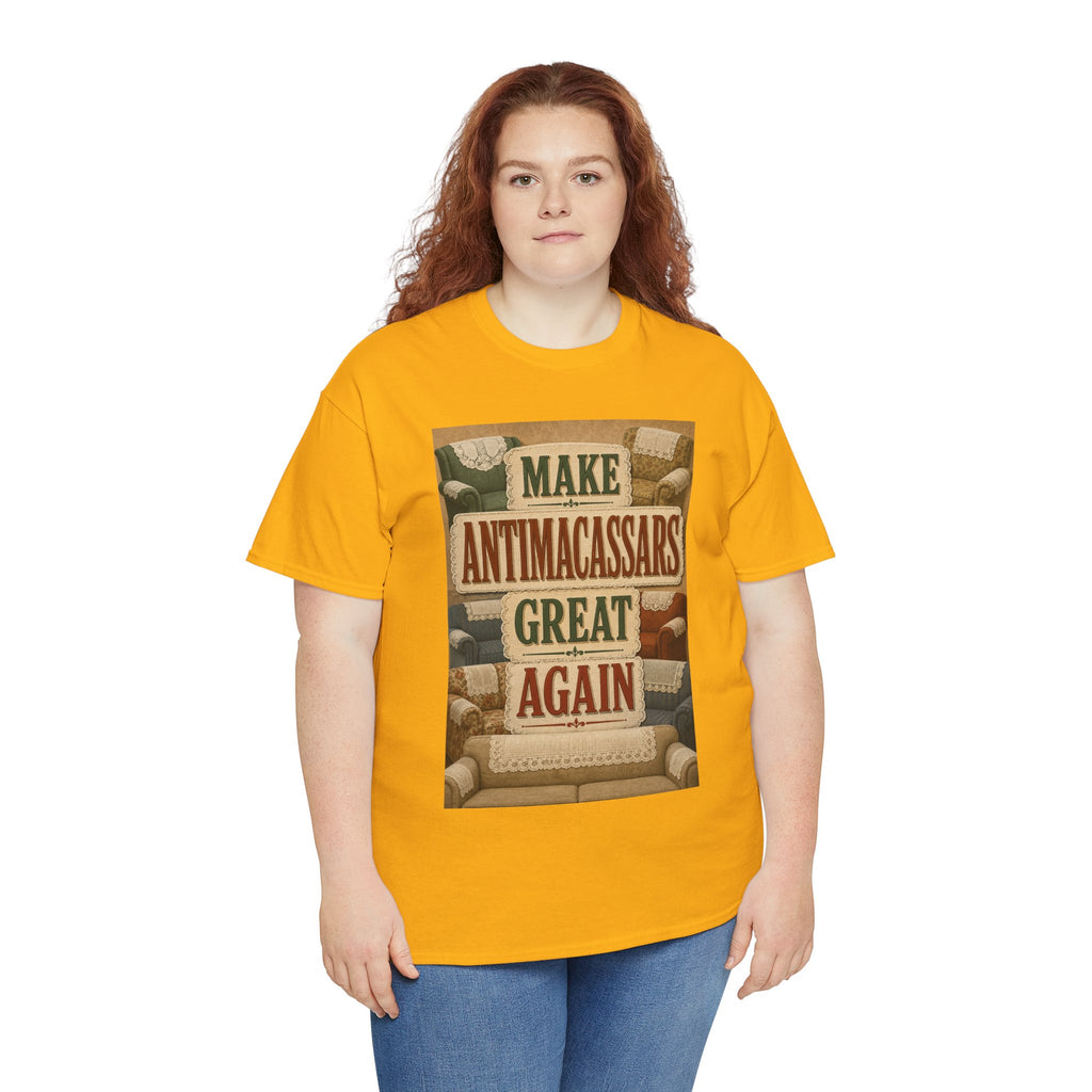 Make Antimacassars Great Again - Dark Unisex Heavy Cotton Tee