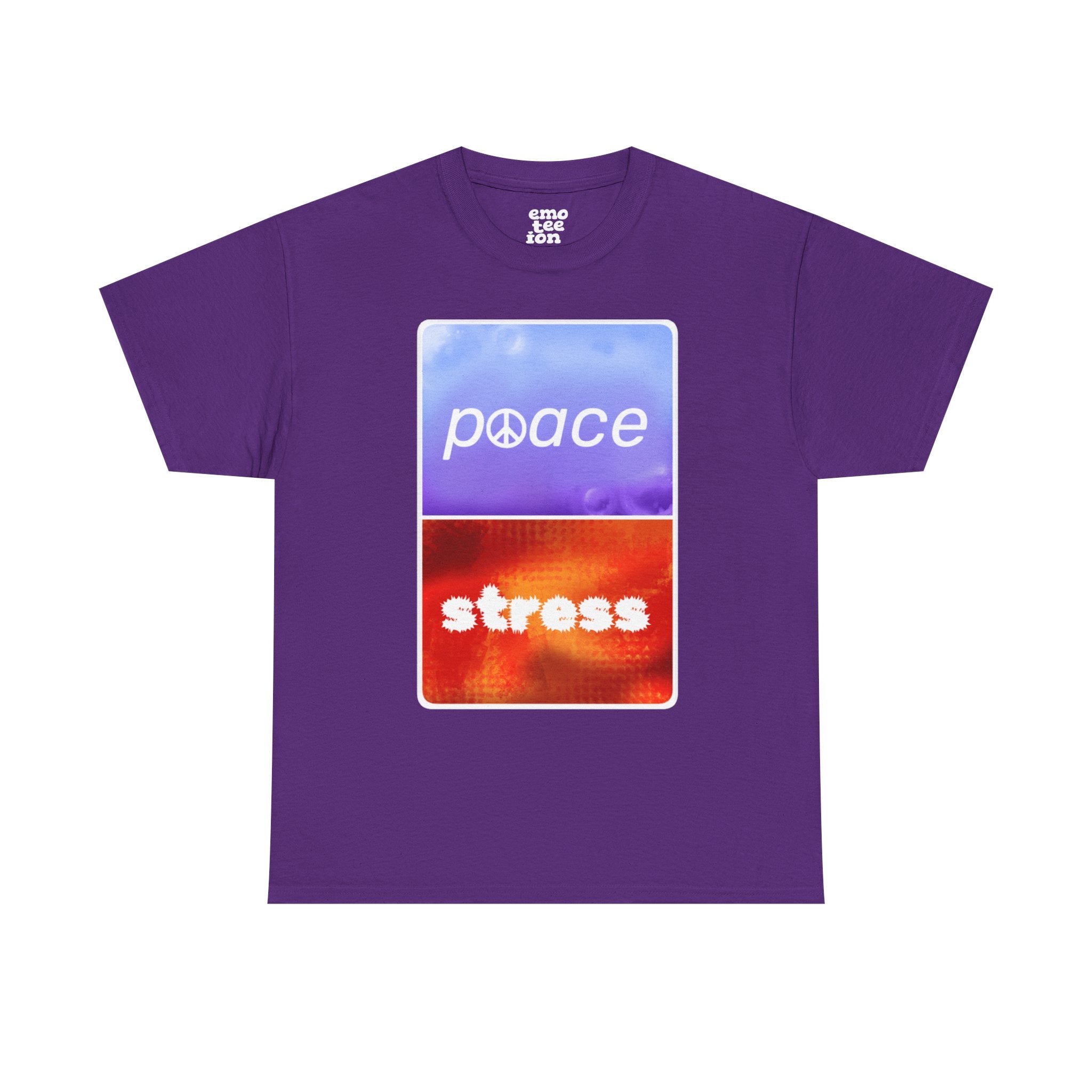Choose Peace Over Stress - Minimal Dark Unisex Heavy Cotton Tee