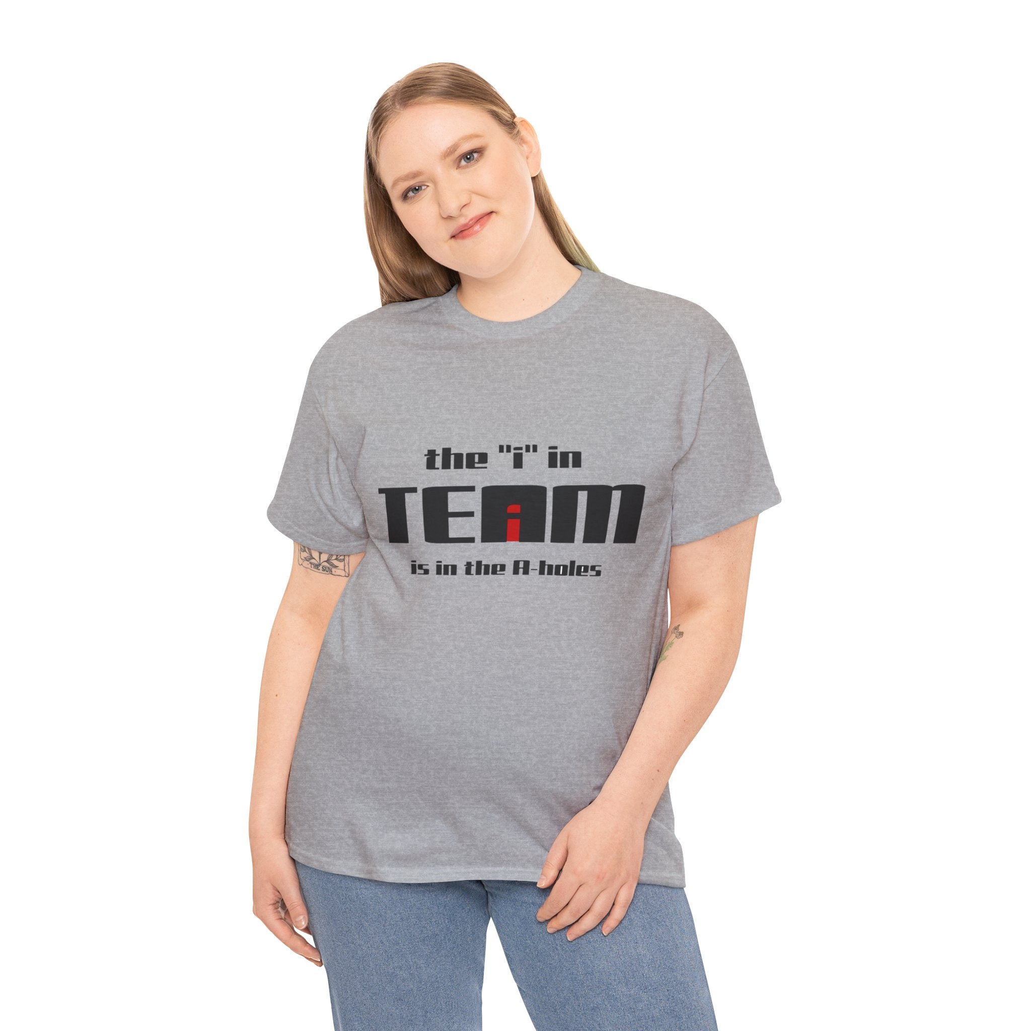 The "i" in TEAM - Light Unisex Heavy Cotton Tee