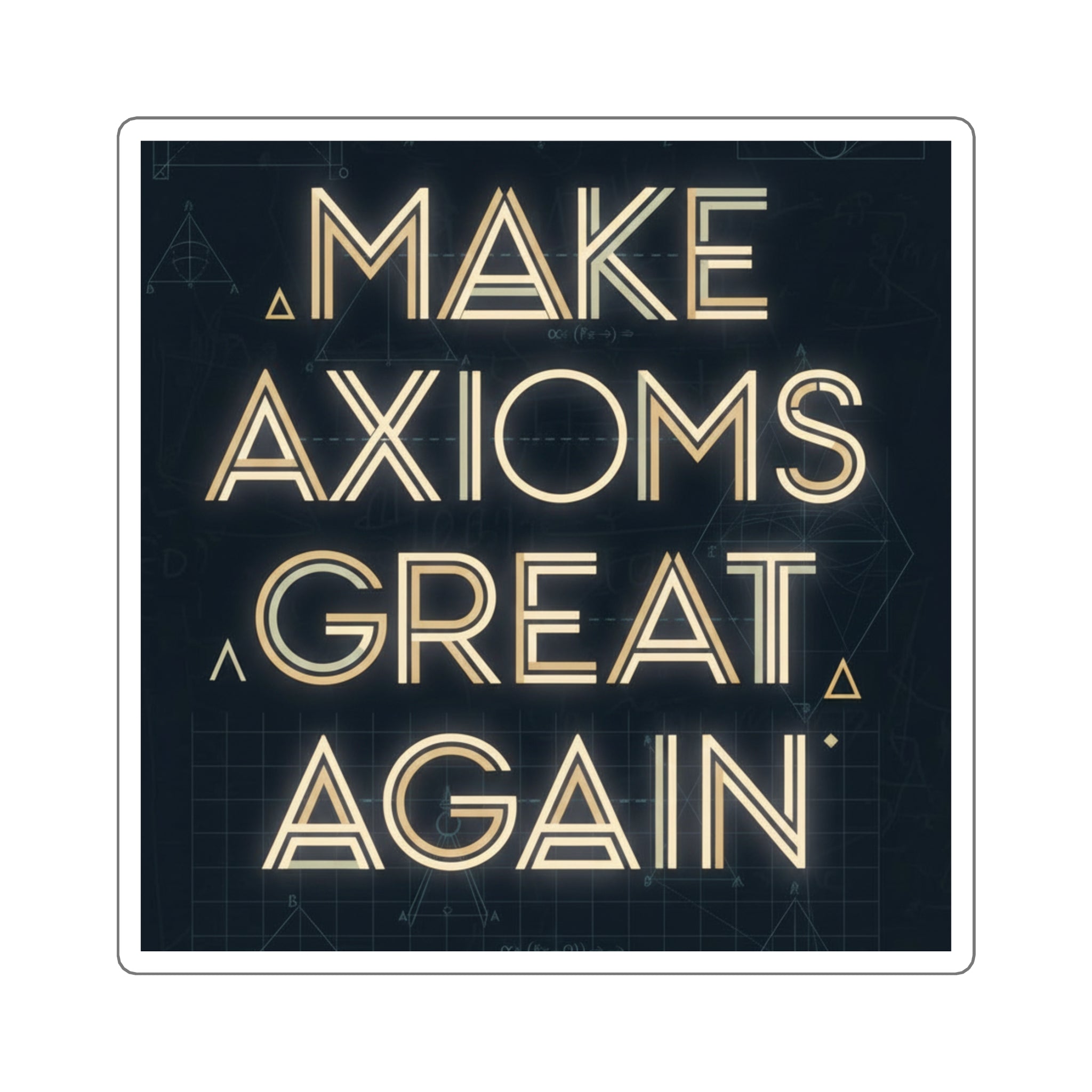Make Axiom Great Again - Dark Square Stickers