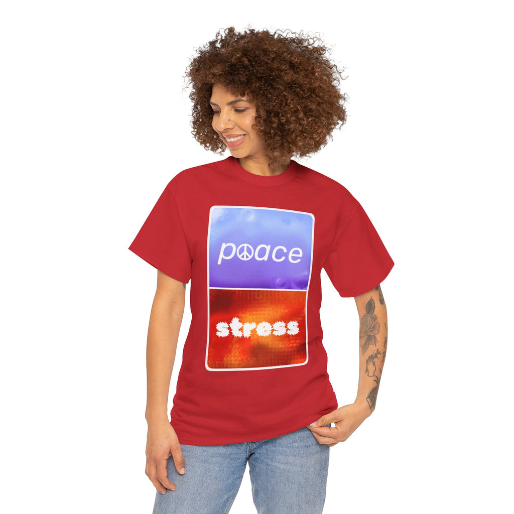 Choose Peace Over Stress - Minimal Dark Unisex Heavy Cotton Tee
