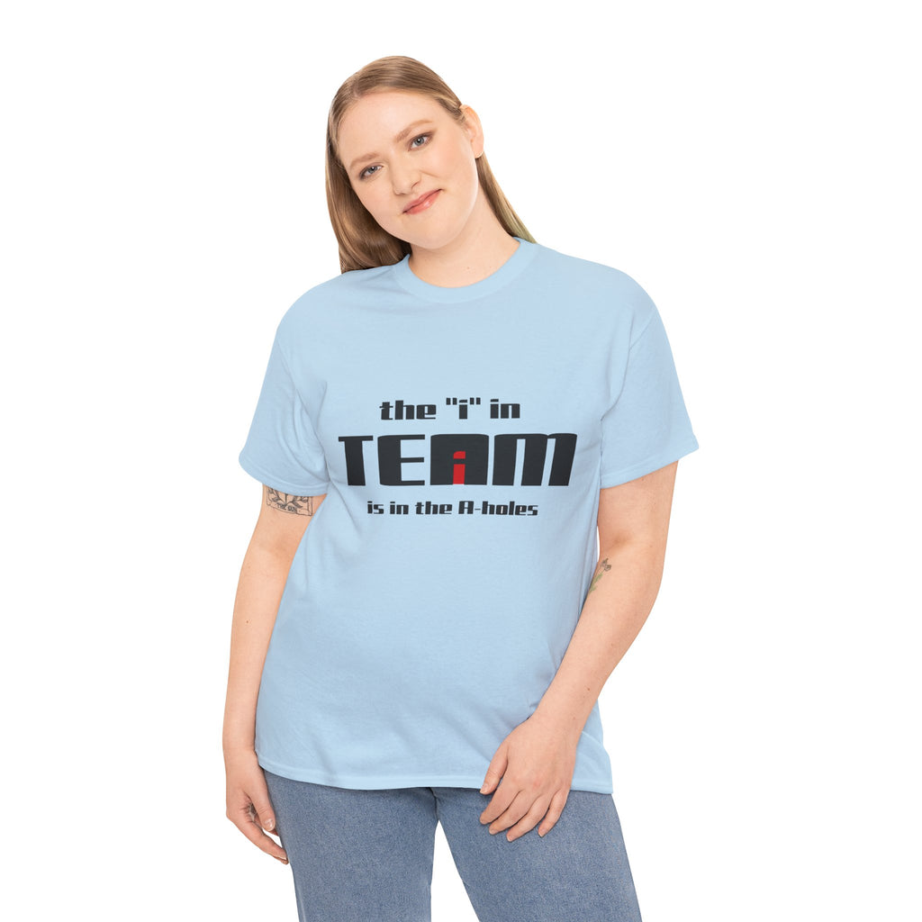 The "i" in TEAM - Light Unisex Heavy Cotton Tee